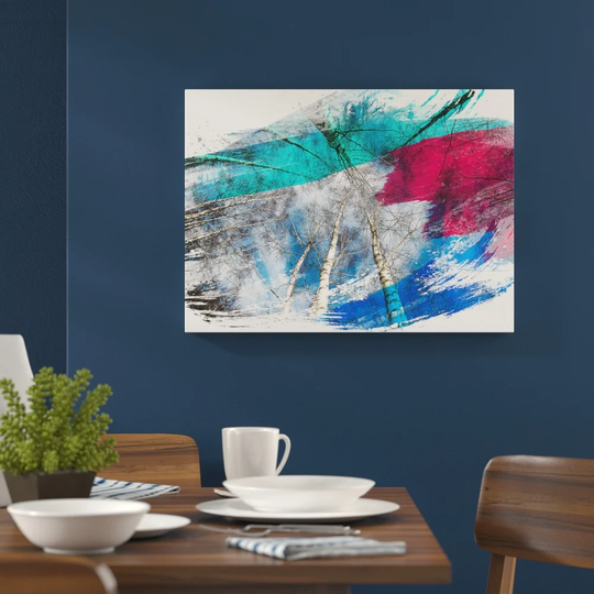'Birch Tree Forest' Graphic Art Print Poster
