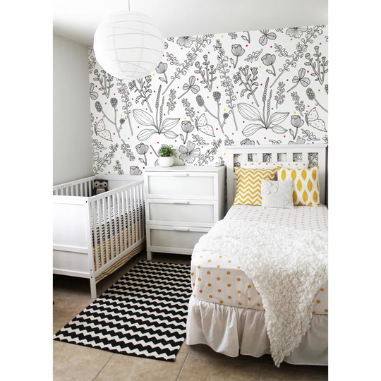 Walllpaper Roll 416X254cm Mural Decoration Kitchen Livingroom Bedroom Wallpaper Material With Print - Utensil Flowersful Dots