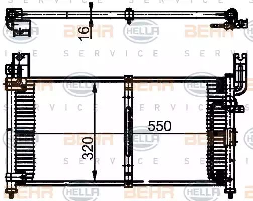 Condenser Air Conditioning 8FC351302-061 by Hella