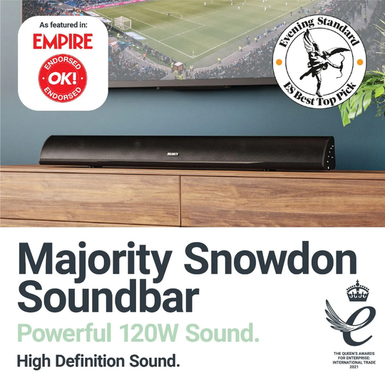 Majority Snowdon 2 Bluetooth Soundbar 120W Black