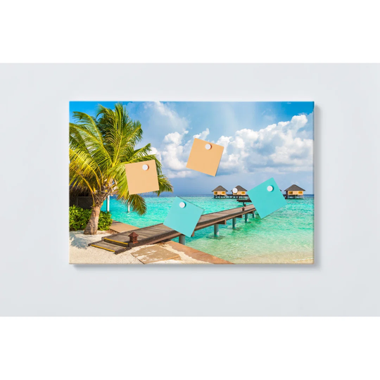South Sea Magnetic Wall Mounted Cork Board