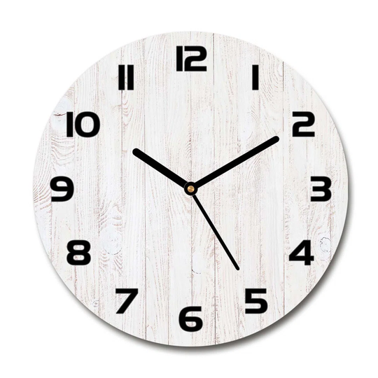 Decoration Picture Art Modern Kitchen Living Room Wooden Background 30cm Silent Wall Clock