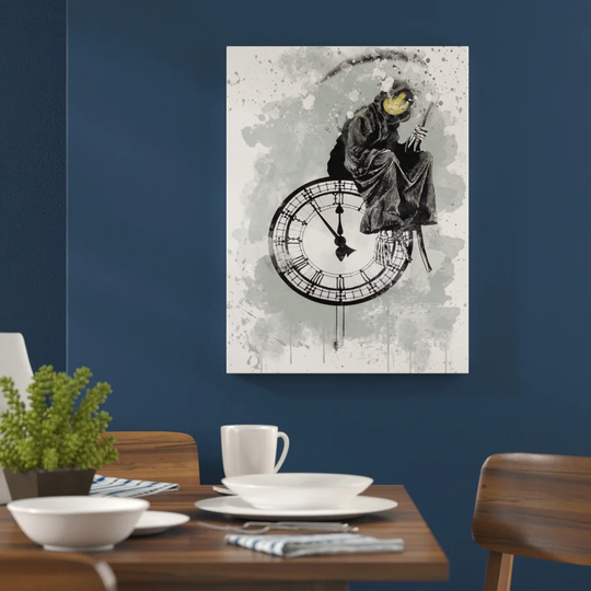 'Banksy Grim Reaper Graffiti Wall Art' Graphic Art Print Poster