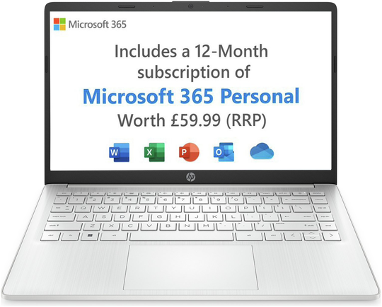 HP 14in Snapdragon 4GB 128GB Laptop With 20GB of EE Data