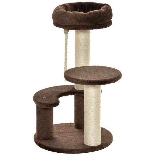 PawHut 3 Perch Cat Tree - Brown