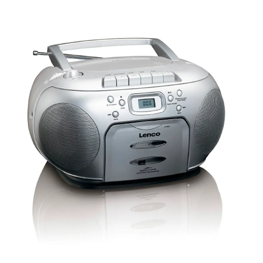 Lenco Portable Radio/CD Player - Silver