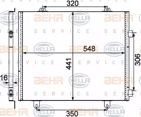 Condenser Air Conditioning 8FC351303-511 by Hella