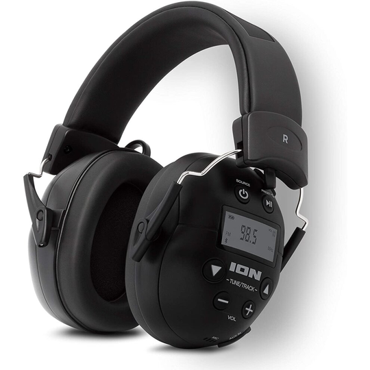 ION Audio Tough Sounds 2 - Noise Reduction Headphones for Superior Hearing Protection, All-Weather, Battery-Powered, Bluetooth-Enabled and with