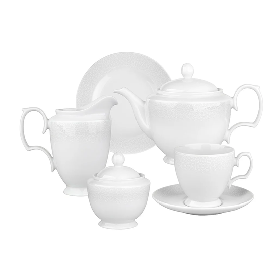 Dowd 21 Piece Porcelain Tea Set for 6 People