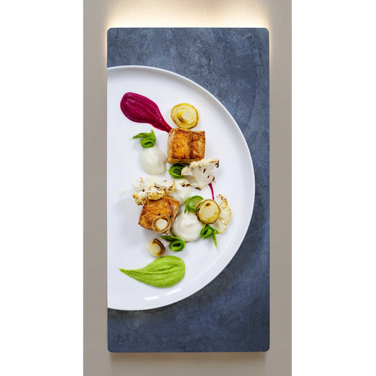 Backlight wall art M131 cooking metal motif picture 60 x 120cm magnetic board