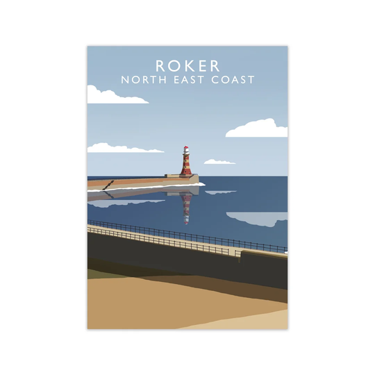 Roker North East Coast by Richard O'Neill - Graphic Art Print on Paper
