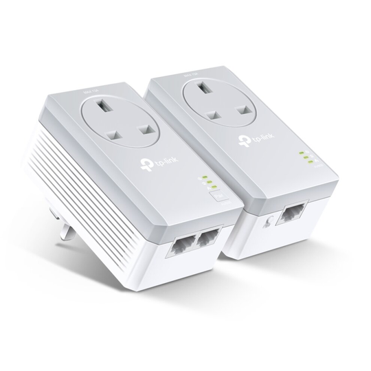 TP-LINK AV600 2-port Passthrough Powerline Starter Kit
