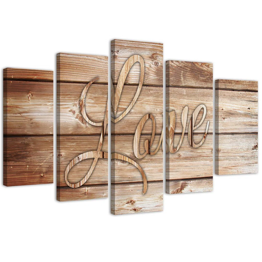 Canvas Print Love Brown