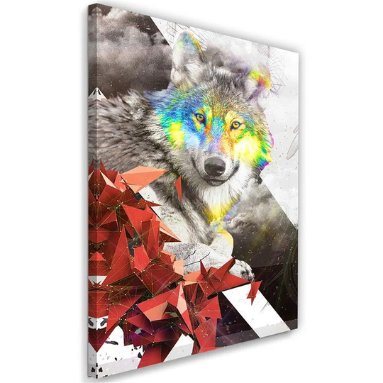 Canvas Print Wolf Coloured Abstract