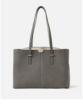Accessorize Kali Laptop Handheld Bag, Grey, Women