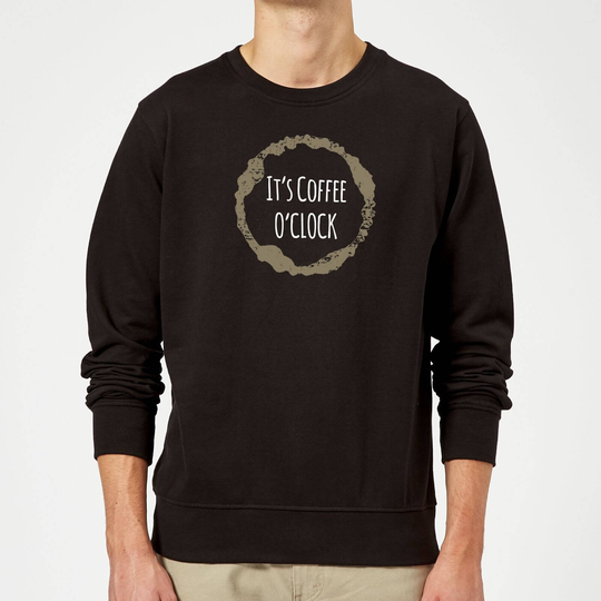 It's Coffee O'Clock Sweatshirt - Black - 5XL - Black