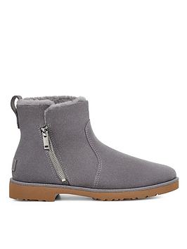 UGG Romely Zip Ankle Boots - Grey, Grey, Size 4, Women
