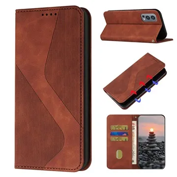 Business Style OnePlus Nord 2 5G Wallet Case - Brown