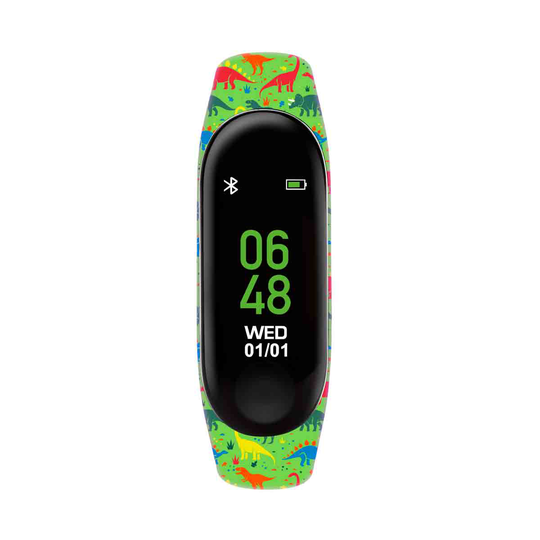 Tikkers Series 1 Printed Dinosaur Silicone Silicone Strap Activity Tracker With Colour Touch Screen And Up To 7 Day Battery Life Tks01-0007