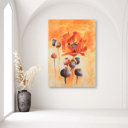 Canvas Print Poppies Orange As Painted