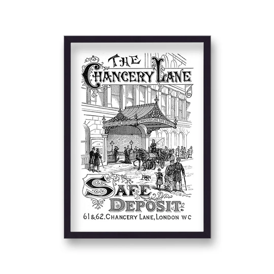 Vintage Advertising Print The Chancery Lane Safe Deposit