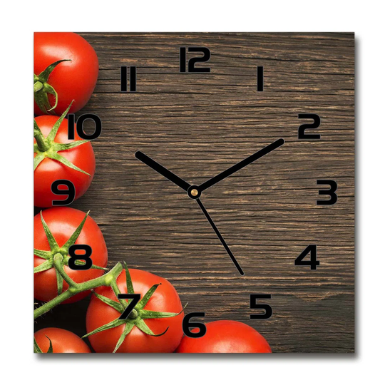 Joyse Tomatoes on Wood Silent Wall Clock