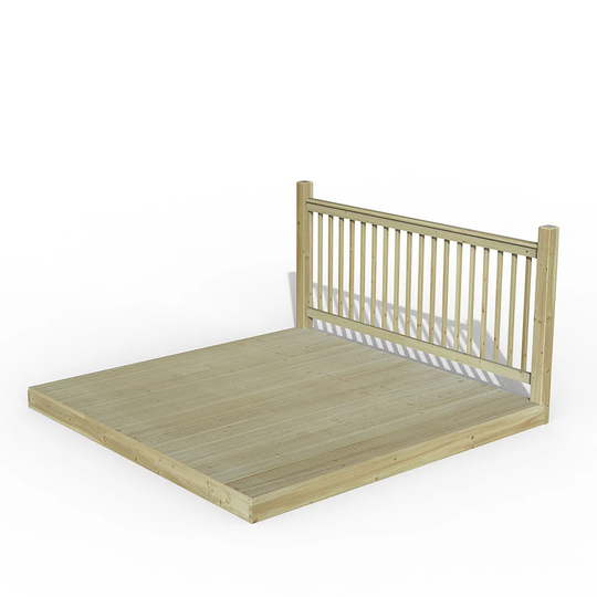 Forest Garden Decking Kit 2.4 x 2.4m with 1 x Balustrade