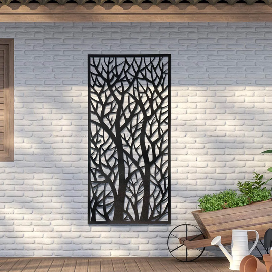 Mirroroutlet Amarelle Extra Large Metal Tree Design Decorative Garden Screen 180Cm X 90Cm