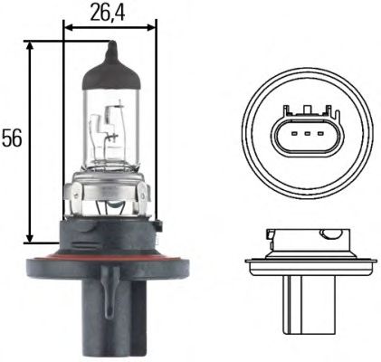 Bulb 12V 60/55W 8GJ008837-121 by Hella H13