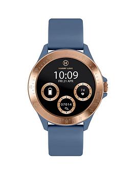 Harry Lime Fashion Smart Watch In Navy With Rose Gold Colour Bezel