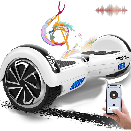 (White) Hoverboard 6.5inch Bluetooth Gift for Kids
