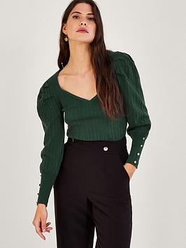 Monsoon Stitch Sweet Heart Neck Jumper
