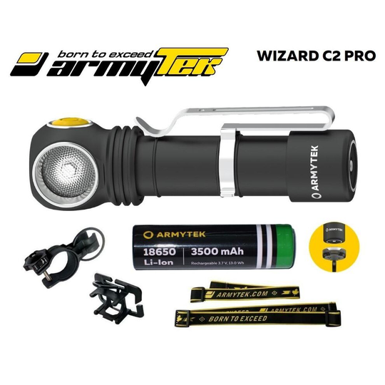 Armytek Wizard C2 Pro Nichia 144AR LED Magnet USB 1600LM Headlight