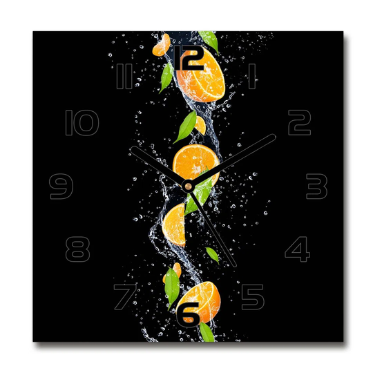 Oranges and Water Silent Wall Clock