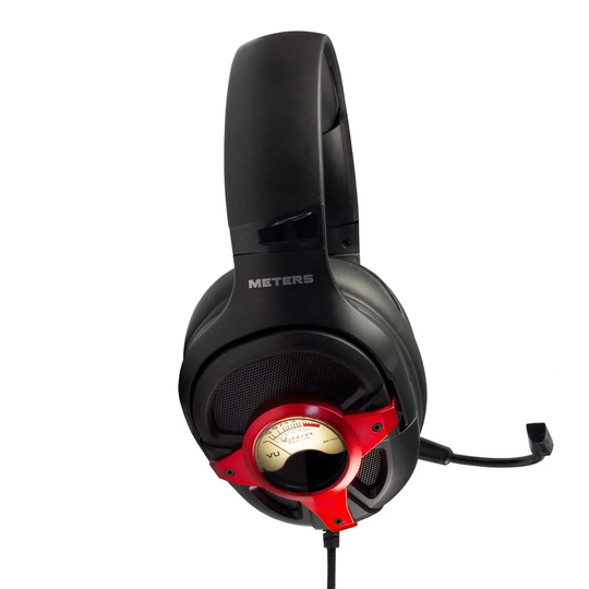 Meters Level Up Red Wired Gaming Headphones
