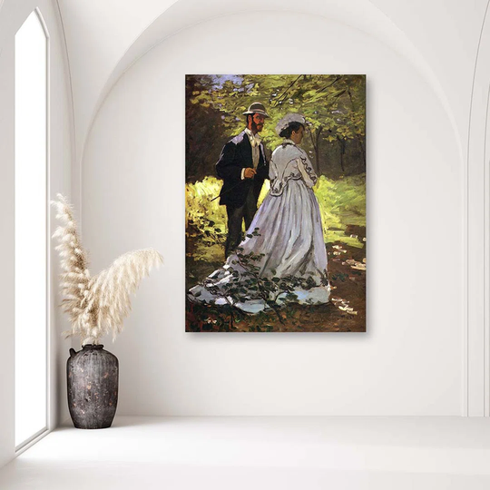 Canvas Print REPRODUCTION Bazille And Camille C. Monet,
