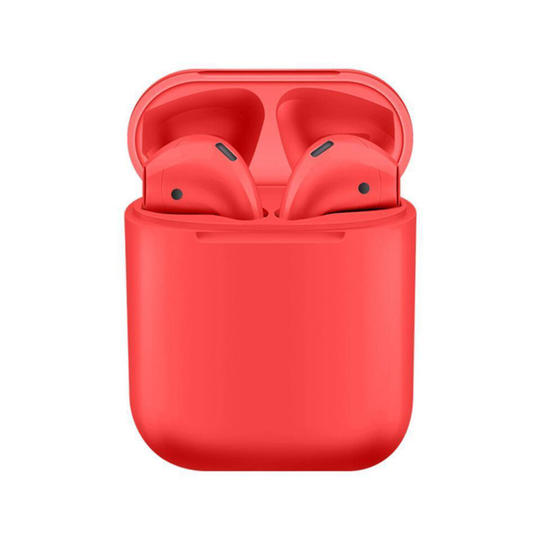 i12 TWS Wireless Bluetooth 5.0 Touch control Earphones Sound Touch with Charging Case Red