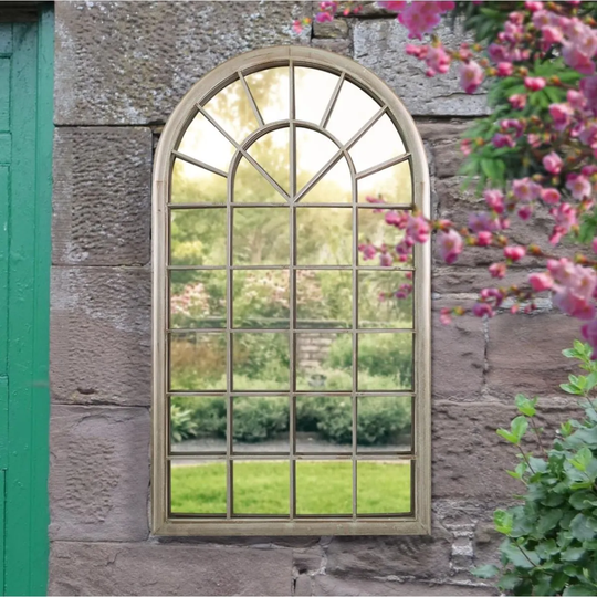 MirrorOutlet Somerley Country Arch Large Garden Mirror 129 X 76 Cm