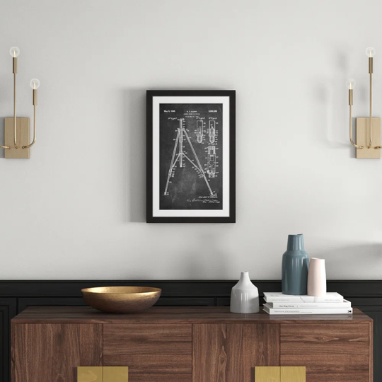 'Tripod 1942 Chalk' by Steve King Framed Graphic Art