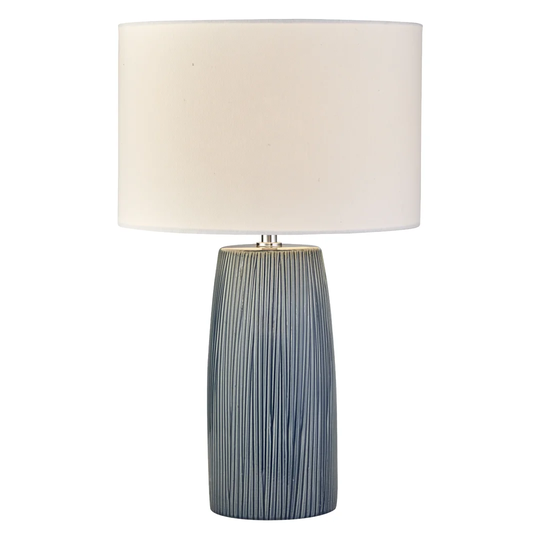 Mcevoy 49Cm Blue/White Table Lamp