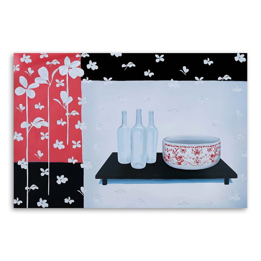 Canvas Print Still Life With Bottle