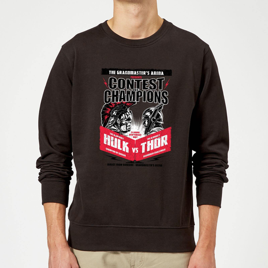 Marvel Thor Ragnarok Champions Poster Sweatshirt - Black - S - Black