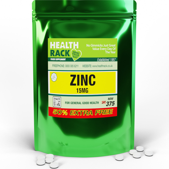 Zinc 15mg 375 Vegan Tablets Boost Immune System