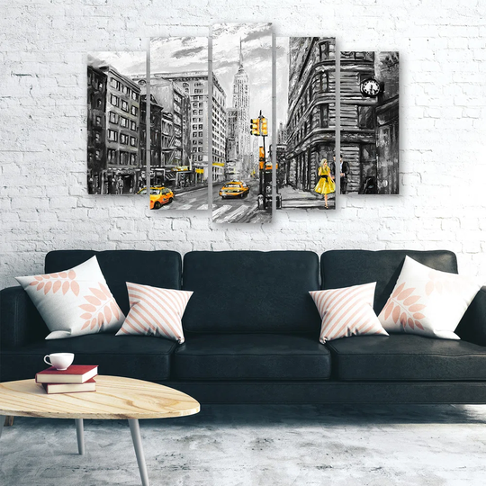 Canvas Print New York Taxi USA Acrylic