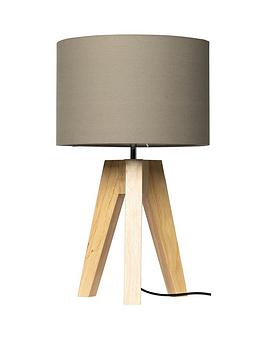 Toulouse Wooden Table Lamp - Grey
