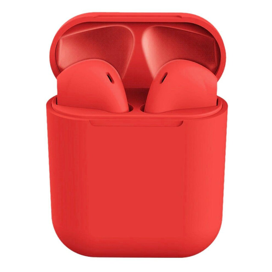 (Red) WIRELESS BT EARBUDS FOR IPHONE ANDROID SMARTPHONES