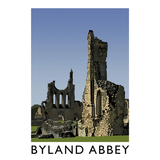 Byland Abbey 1 by Richard O'Neil - Graphic Art Print on Paper