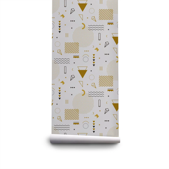 Walllpaper Roll 360X250cm Kitchen Livingroom Bedroom Mural Decoration Wallpaper Material With Print - Geometric Family World Of Figures