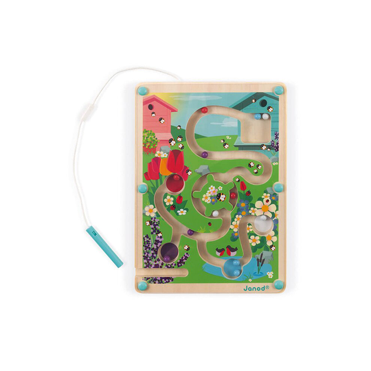 Janod Hive Magnetic Maze Kids Creative Activity Montessori Wooden Toy