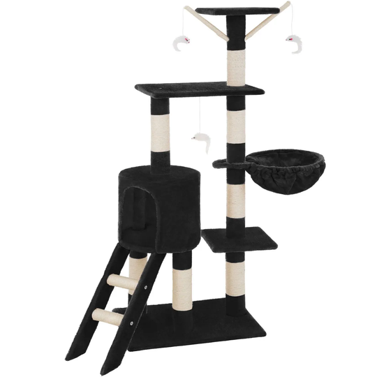 Tectake Cat Tree Scratching Post Dominik - Black